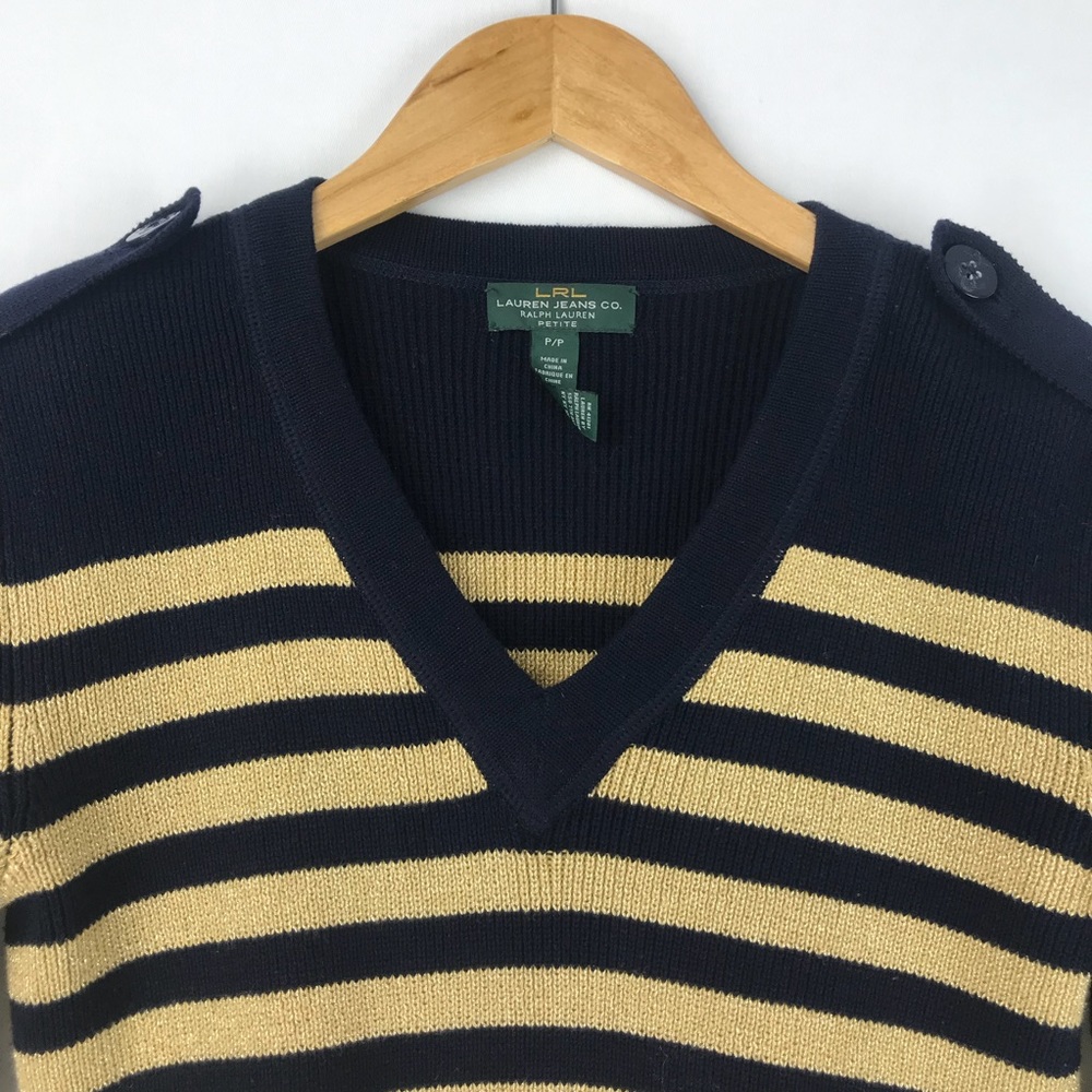 Ralph Lauren | Metallic Striped Sweater - Picture 5 of 8